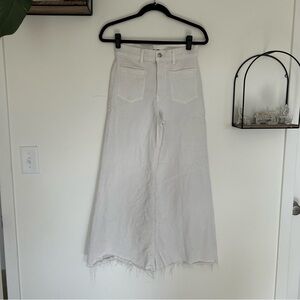 Madewell Flared Wide-Leg Jeans Vintage Ivory Size 26